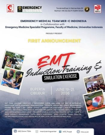 EMT MER-C dan FKUI akan Gelar EMT Induction Training & Simulation Exercise