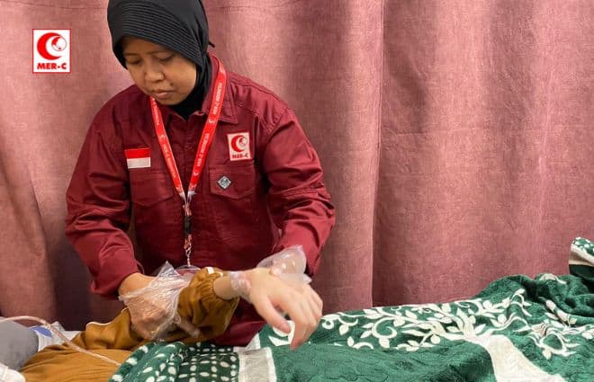 Kehadiran EMT MER-C Perkuat Layanan Rehabilitasi Medik dan Fisioterapi di RS Al-Wafa Gaza