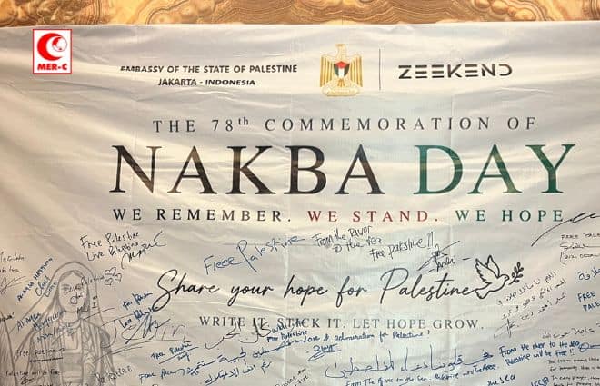 MER-C Indonesia Hadiri Peringatan 78 Tahun Nakba di Kedutaan Besar Palestina