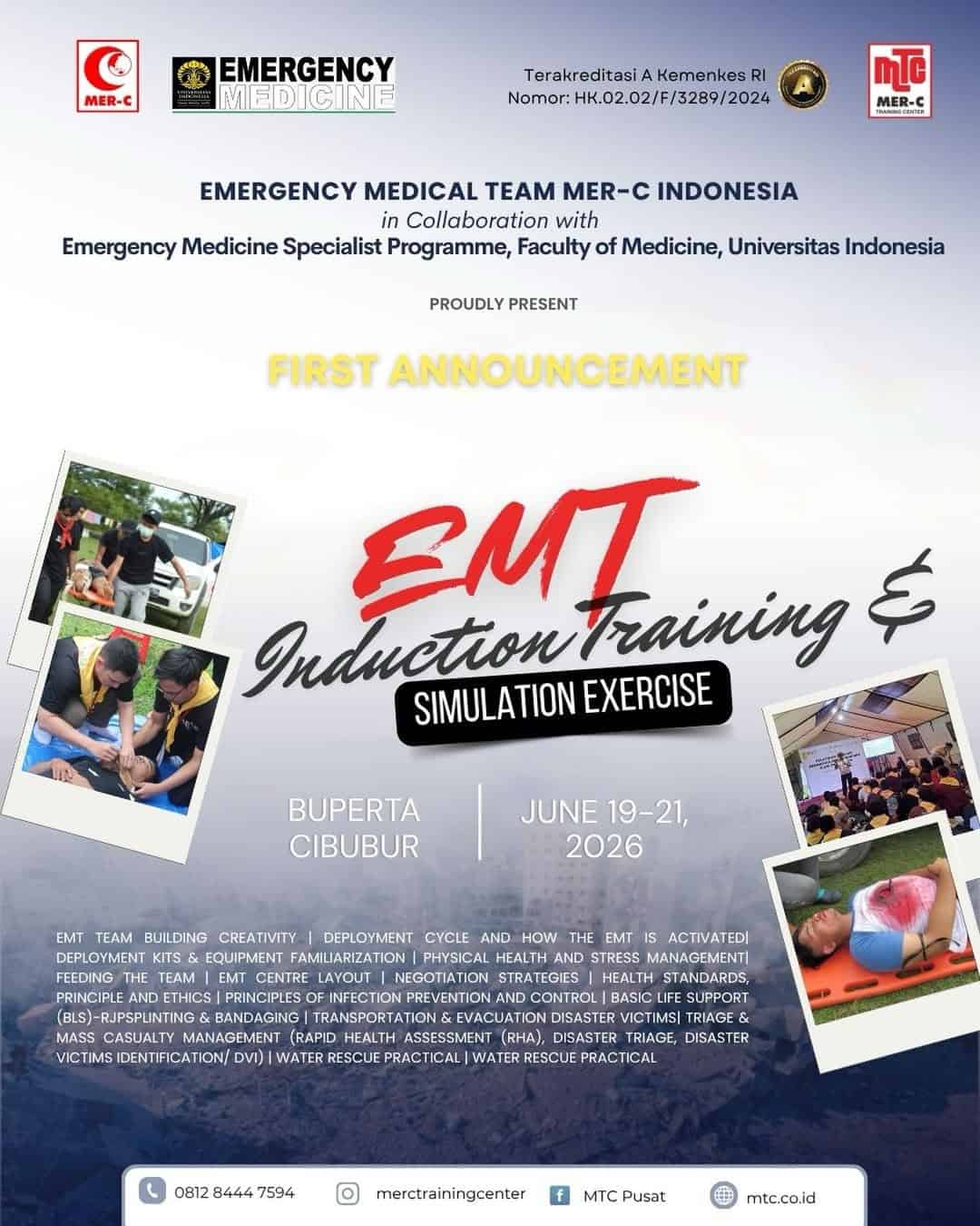 FIRST ANNOUNCEMENT