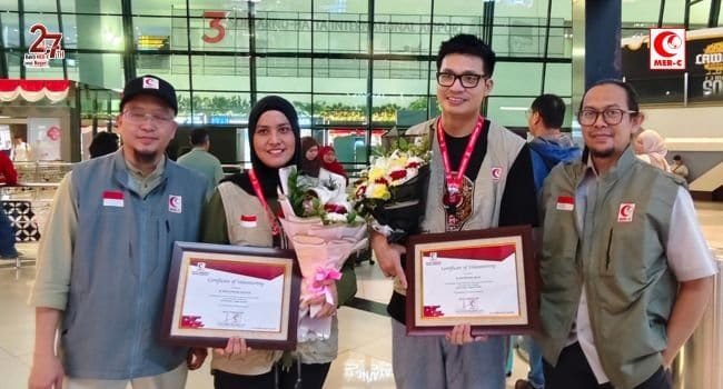 Kembali ke Indonesia, EMT MER-C Sampaikan Ucapan Terima Kasih dari Warga Gaza